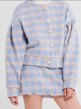 Pastel Houndstooth Jacket